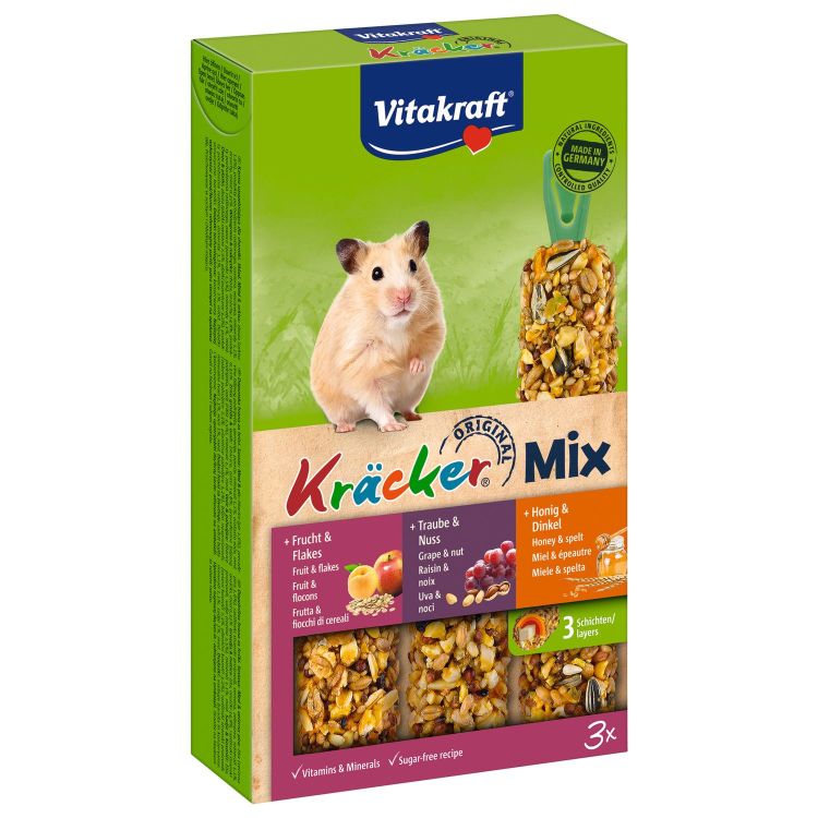 Foto van Vitakraft Hamster kracker 3in1 mu/ho/fr