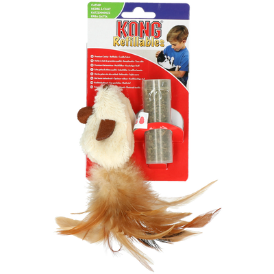 Foto van KONG Cat Refillable Catnip Feather Mouse