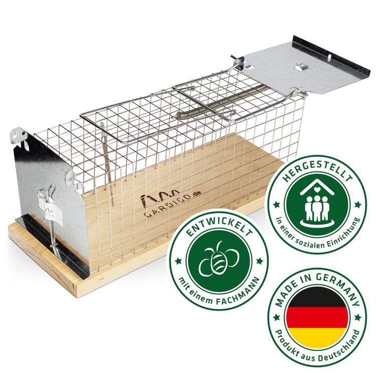 Ratten Lebendfalle Kooi - Diervriendelijke Rattenval - Made in Germany - Gardigo Foto van Ratten Lebendfalle Kooi - Diervriendelijke Rattenval - Made in Germany - Gardigo