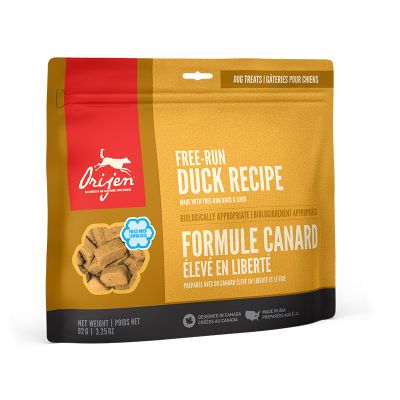 Orijen FREEZE-DRIED TREATS Dog Free-Run Duck 92 gr. Foto van Orijen FREEZE-DRIED TREATS Dog Free-Run Duck 92 gr.
