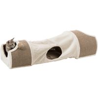 Trixie Krabtunnel met 2 schuilplekken pluche/sisal