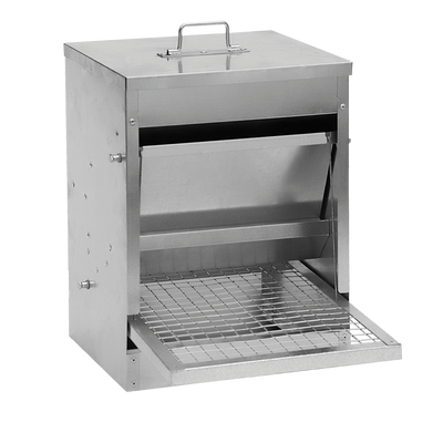 Foto van Pluimvee voerstation 10 kg gegalv. metaal