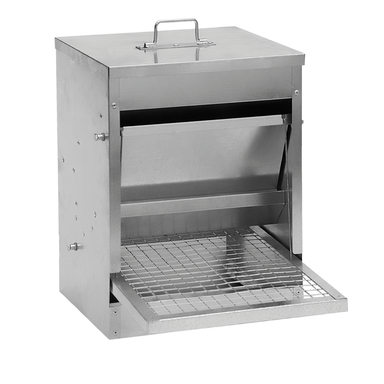 Foto van Pluimvee voerstation 10 kg gegalv. metaal