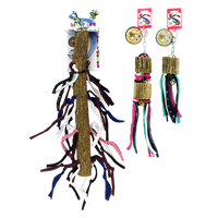 Birrdeeez Parkiet Sekelblok en katoenfranjes + bel