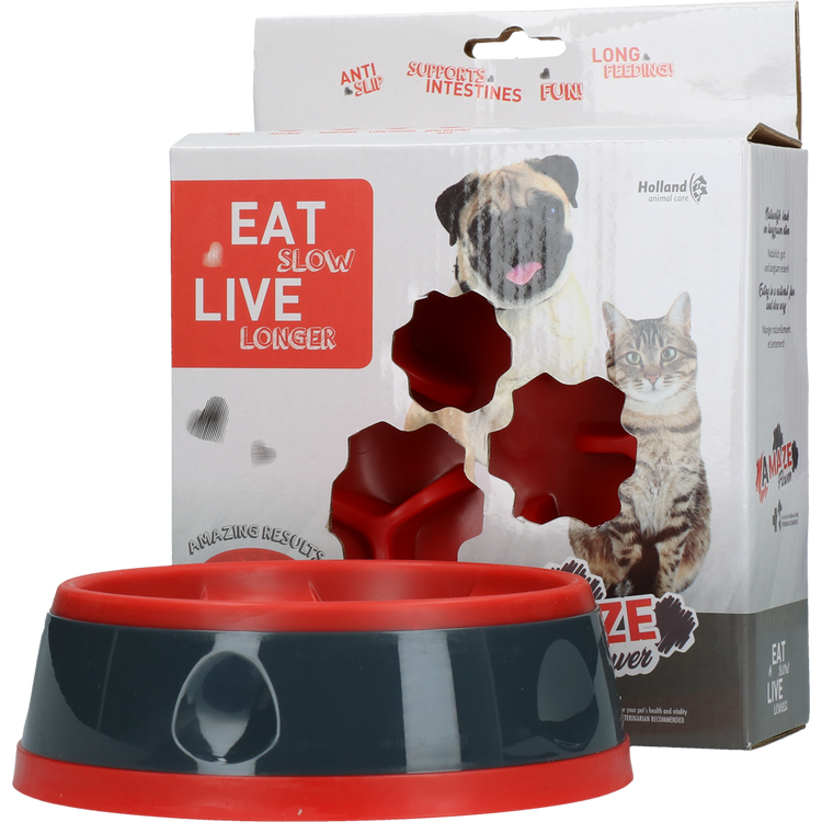 Foto van Eat Slow Live Longer Amaze Flower Red S