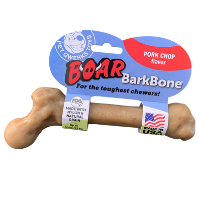 Foto van Pet Qwerks Boar BarkBone Porkchop - LG