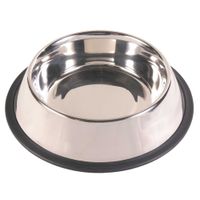 Trixie Voer/waterbak RVS/rubberring - 4 stuks