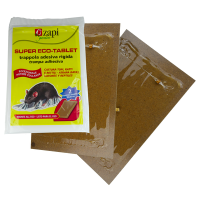 Foto van Zapi Super Tablet Ratsen Mice sticky trap 28x19cm