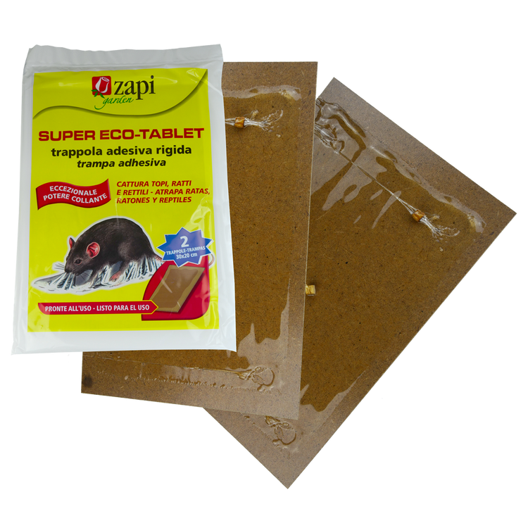 Foto van Zapi Super Tablet Ratsen Mice sticky trap 28x19cm