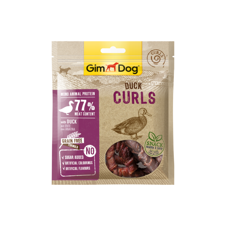 GimDog Duck Curls 55 g Foto van GimDog Duck Curls 55 g