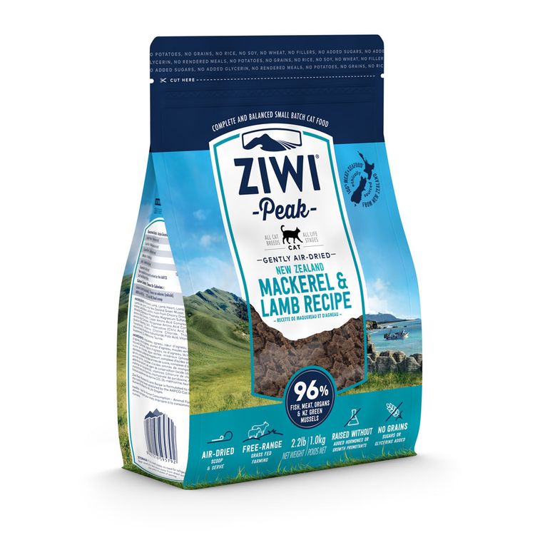 Ziwi PEAK CAT GENTLY AIR-DRIED Mackerel & Lamb 1 kg. Foto van Ziwi PEAK CAT GENTLY AIR-DRIED Mackerel & Lamb 1 kg.
