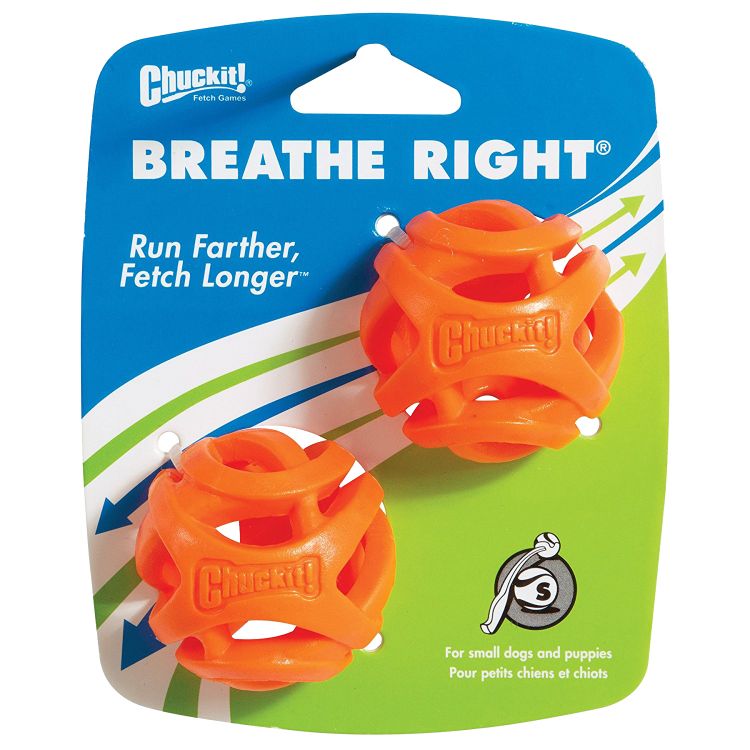 Foto van Chuckit Breathe Right Fetch Ball Small 2 pk