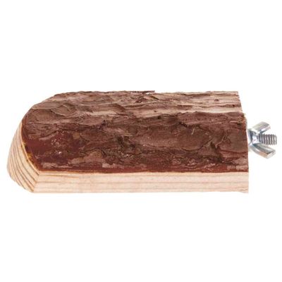 Trixie Houten plank met schroefbevestiging schorshout Foto van Trixie Houten plank met schroefbevestiging schorshout