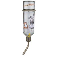 Trixie Drinkfles Honey&amp;Hopper spanveer/draadbeugel glas - 3 stuks