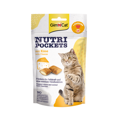 GimCat Nutri Pockets met kaas 60 g Foto van GimCat Nutri Pockets met kaas 60 g