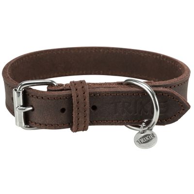 Foto van Trixie Rustic vetleer-halsband