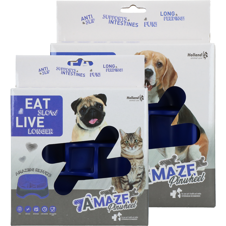 Foto van Eat Slow Live Longer Amaze Pinwheel Blue S