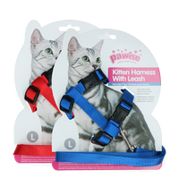 Pawise Kitten Harness Leash-Red/Blue