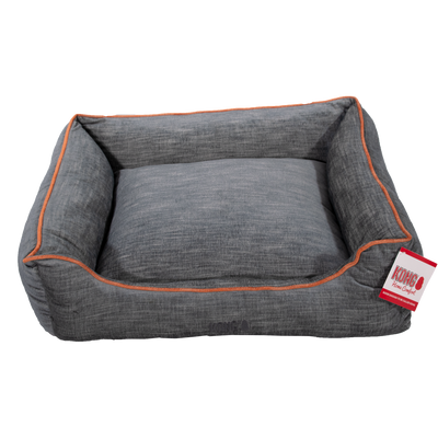 Foto van KONG Lounger Beds Large. Grijs met oranje lijn