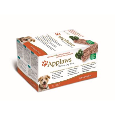 Foto van Applaws Hondenvoer Pate Multipack Fresh Selection 5 x 150 gr.
