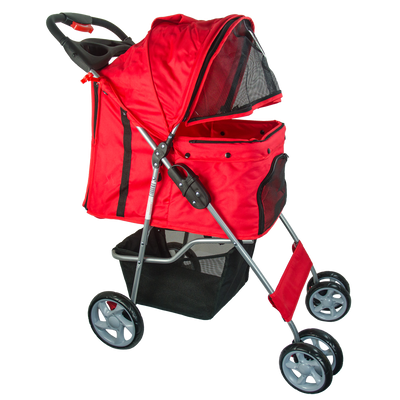 Foto van Pawise Pet Stroller Red