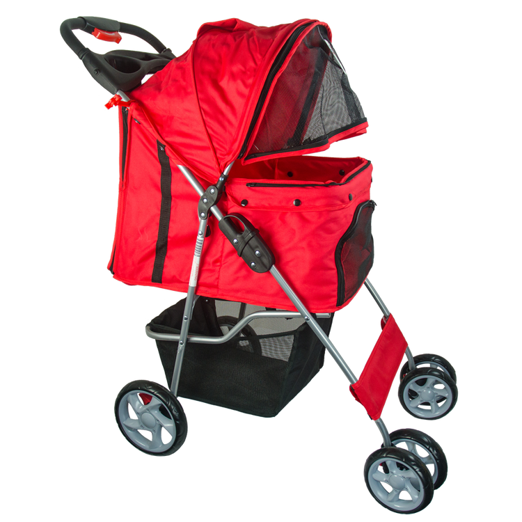 Foto van Pawise Pet Stroller Red