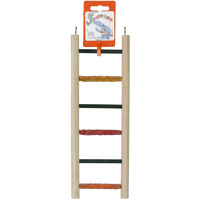 Birrdeeez Budgie Ladder 6 step All Wood