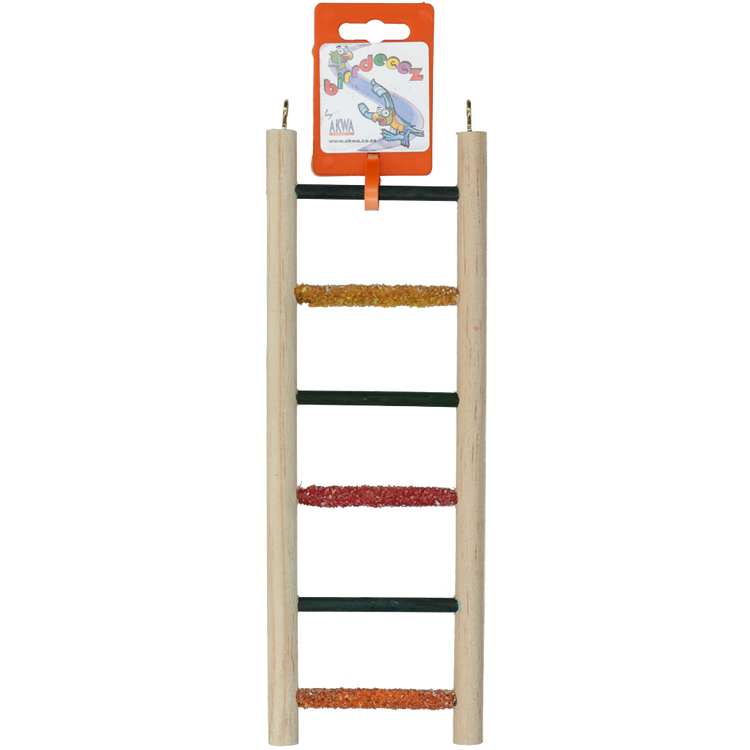 Foto van Birrdeeez Budgie Ladder 6 step All Wood