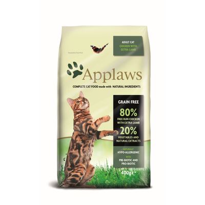 Foto van Applaws Kattenvoer Droog Adult Kip & Lam 400 gr.