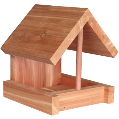 Trixie natura voederhuis voor vaste montage cederhout - 2 stuks Foto van Trixie natura voederhuis voor vaste montage cederhout - 2 stuks