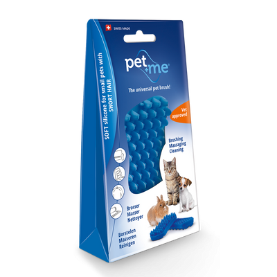 Foto van Pet+Me Cat short hair brush blue