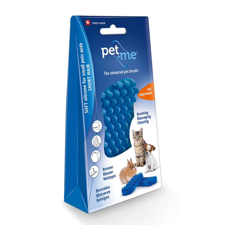 Foto van Pet+Me Cat short hair brush blue