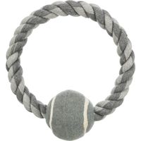 Trixie Ring touw met tennisbal - 3 stuks