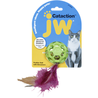 JW Cataction Feather Ball with Bell