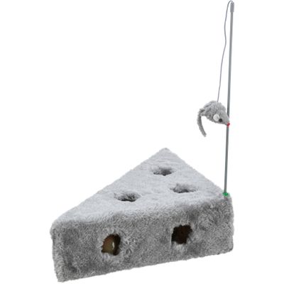 Foto van Trixie Cat's Cheese met speelhengel en speelballen pluche - 2 stuks