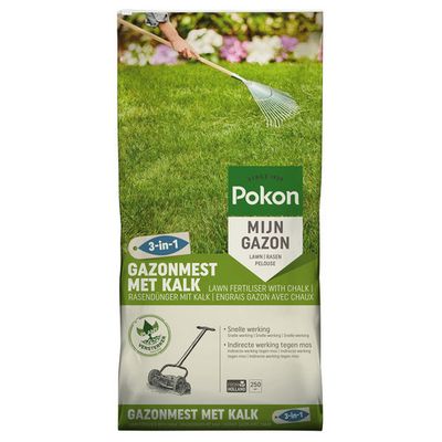 Pokon Gazonmest met kalk 3-in-1 Foto van Pokon Gazonmest met kalk 3-in-1