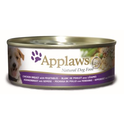 Applaws Hondenvoer Blik Kip Groenten & Rijst 156 gr. Foto van Applaws Hondenvoer Blik Kip Groenten & Rijst 156 gr.
