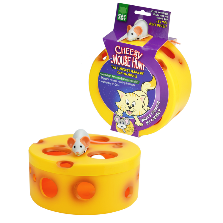 Foto van VisionSmart Cheesy Mouse Hunt Cat Toy