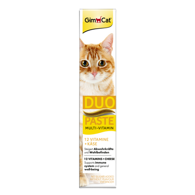 Foto van GimCat Duo Pasta Multi-Vitamin 12 vitamine + kaas 50 g