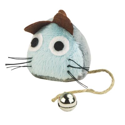 Foto van Crazy Cat Funny Mouse licht blauw vol met Madnip