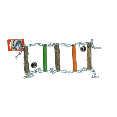 Foto van Birrdeeez Cockatiel Bridge Ladder Wood en Chain