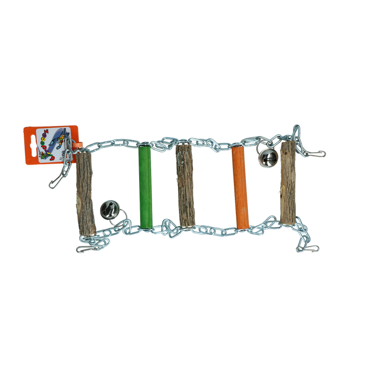 Foto van Birrdeeez Cockatiel Bridge Ladder Wood en Chain