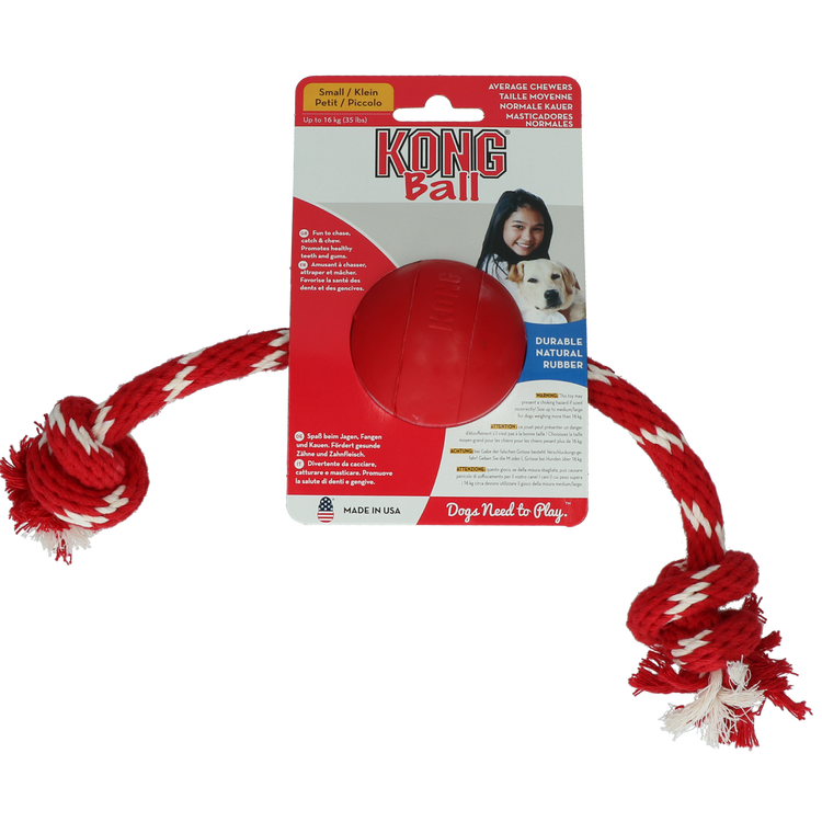 Foto van KONG Ball w/Rope Small