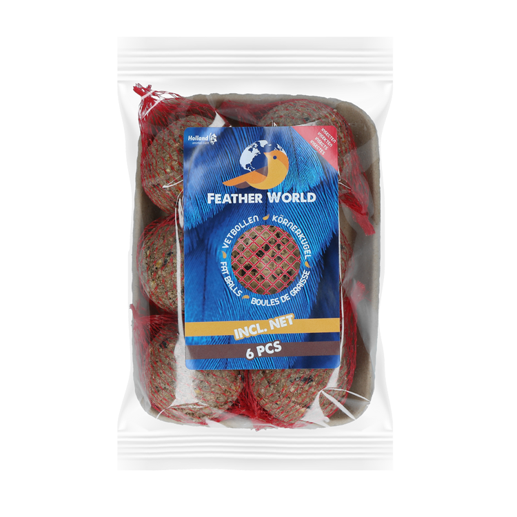 Foto van Feather World insecten mezenbol incl. net (rood)
