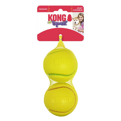 Foto van KONG Squeezz® Tennis Assorted Md 2pk