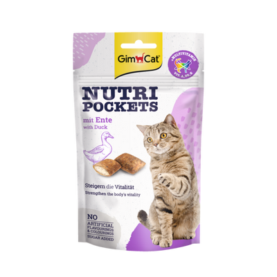 Foto van GimCat Nutri Pockets met eend 60 g