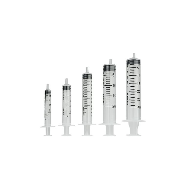 Foto van Wegwerpspuit 3-delig Luer hub 10ml