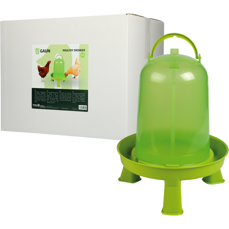 Foto van Pluimvee drinktoren 10 l green lemon op pootjes