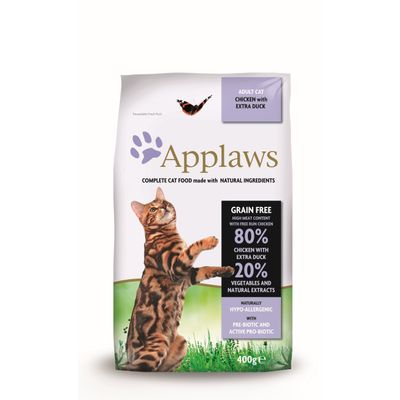 Foto van Applaws Kattenvoer Droog Adult Kip & Eend 400 gr.
