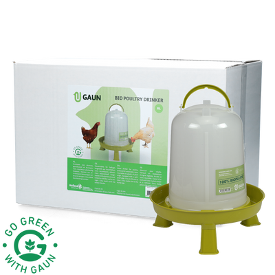 Foto van Pluimvee drinktoren 8 l Bio green lemon op pootjes